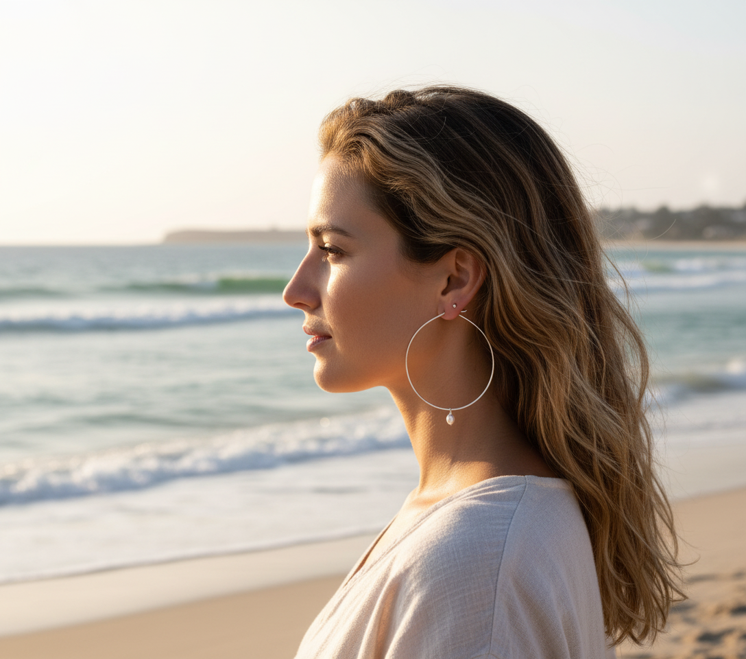 Hoopla Hoop Earrings - Beach Setting
