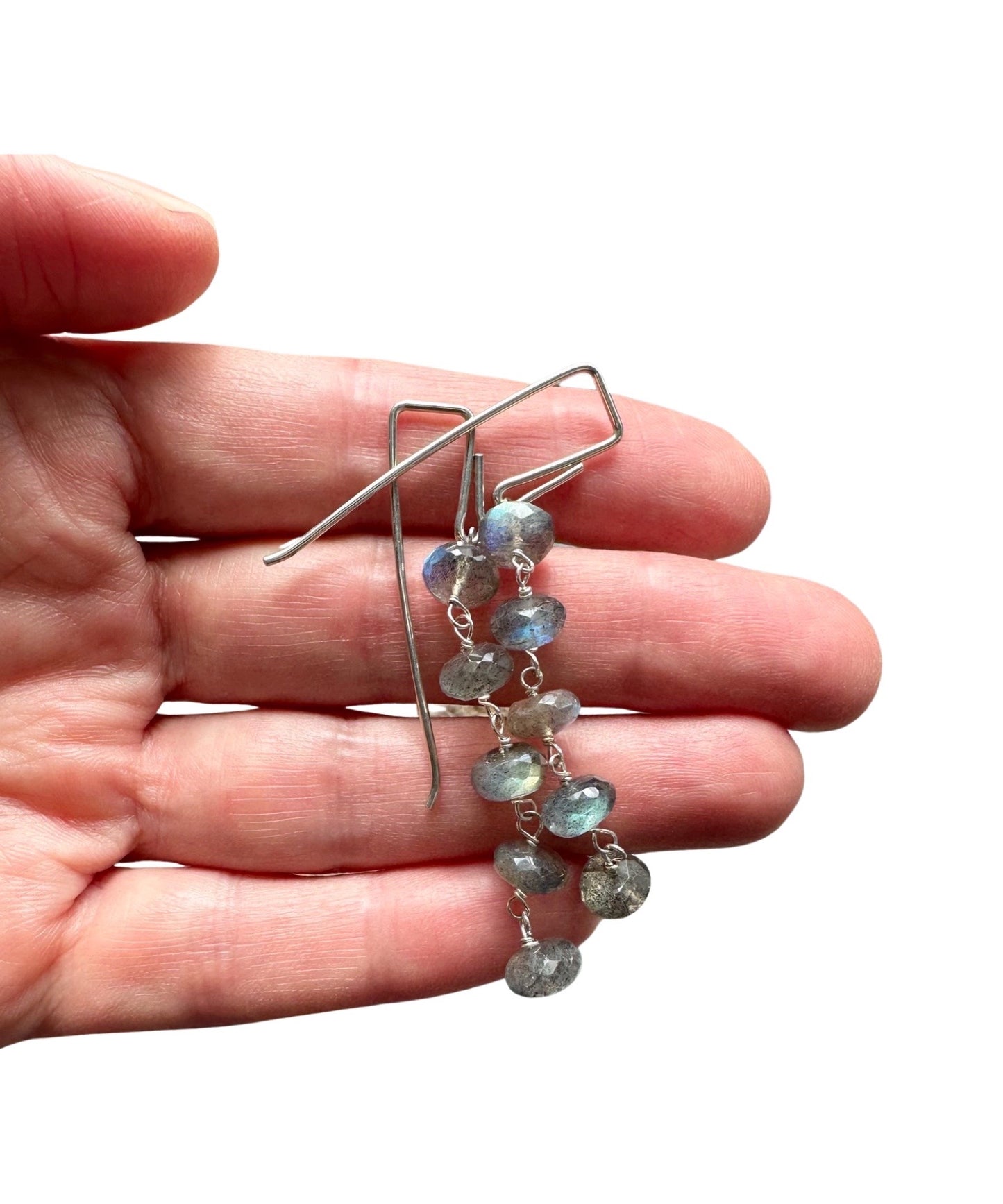 Labradorite Satellite Earring